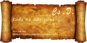 Csáti Dániel névjegykártya
